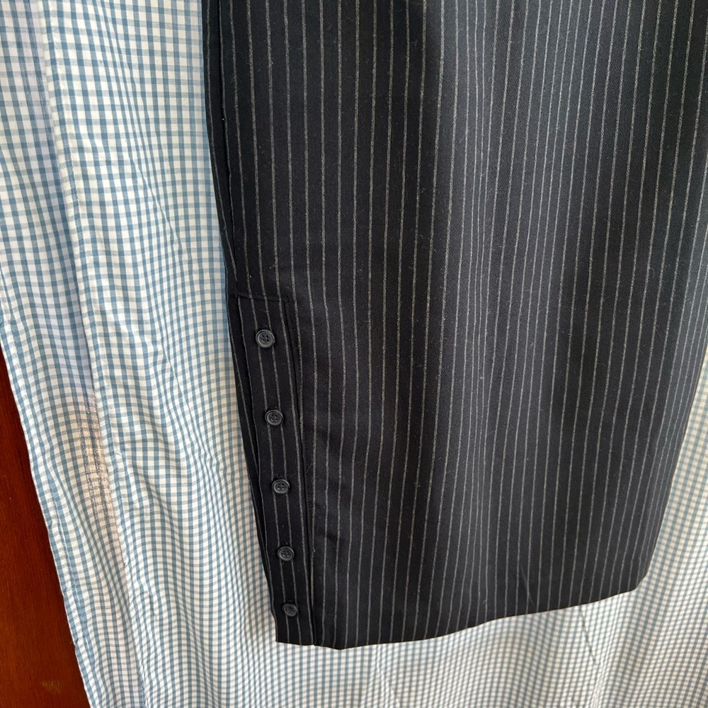 Banana Republic Black and White Striped Midi Dress - Picture 2 of 6